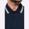 Men'S 2 Striped Short Sleeved Poloshirt