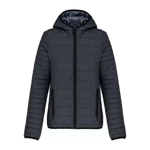 LADIES' LIGHTWEIGHT HOODED PADDED JACKET