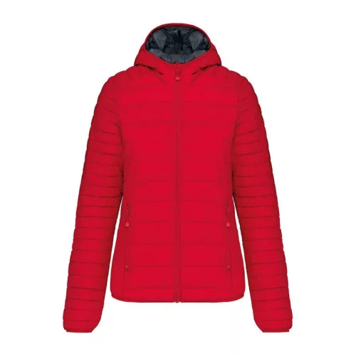 LADIES' LIGHTWEIGHT HOODED PADDED JACKET