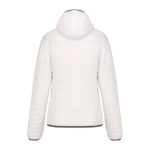LADIES' LIGHTWEIGHT HOODED PADDED JACKET