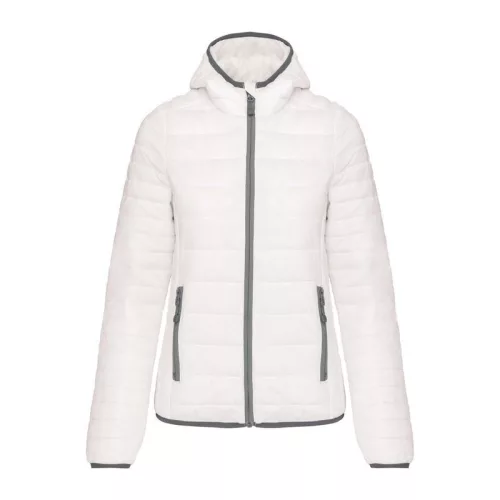 LADIES' LIGHTWEIGHT HOODED PADDED JACKET