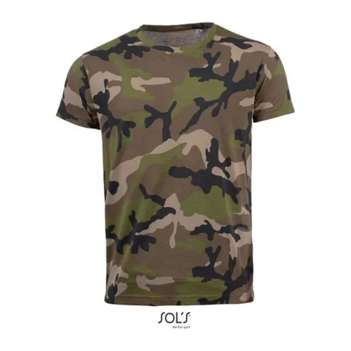SOL'S CAMO MEN -KÖRNYAKÚ PÓLÓ