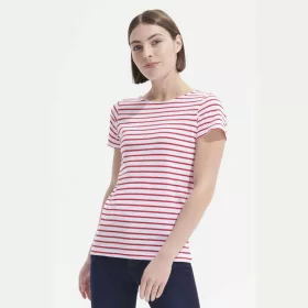 SOL'S MILES WOMEN - KEREKNYAKÚ CSÍKOS PÓLÓ