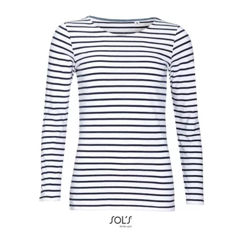 SOL'S MARINE WOMEN - HOSSZÚ UJJÚ CSÍKOS PÓLÓ
