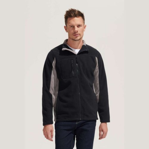 SOL'S NORDIC - MEN’S TWO-COLOUR ZIPPED FLEECE JACK