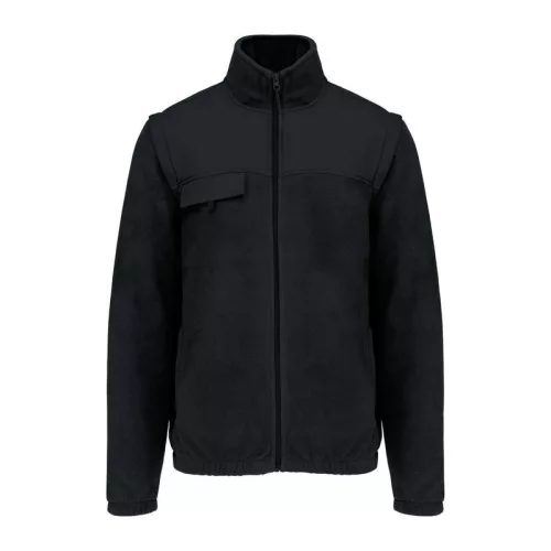 FLEECE JACKET WITH REMOVABLE SLEEVES