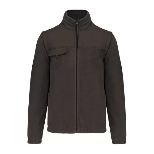 FLEECE JACKET WITH REMOVABLE SLEEVES