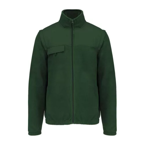FLEECE JACKET WITH REMOVABLE SLEEVES