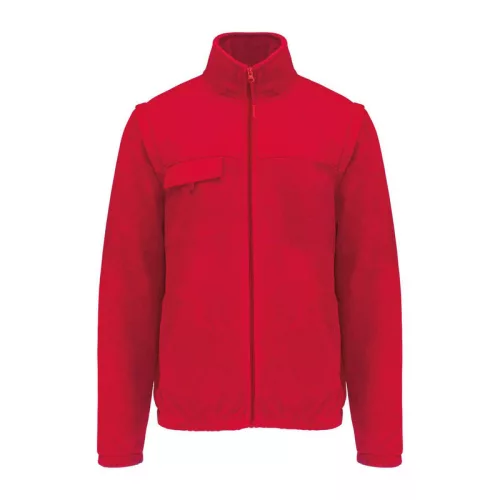 FLEECE JACKET WITH REMOVABLE SLEEVES